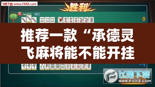 推荐一款“承德灵飞麻将能不能开挂”(透视挂)辅助透视教程