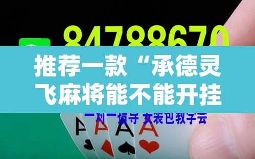 推荐一款“承德灵飞麻将能不能开挂”(透视挂)辅助透视教程