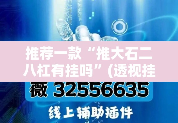 推荐一款“推大石二八杠有挂吗”(透视挂)辅助透视教程