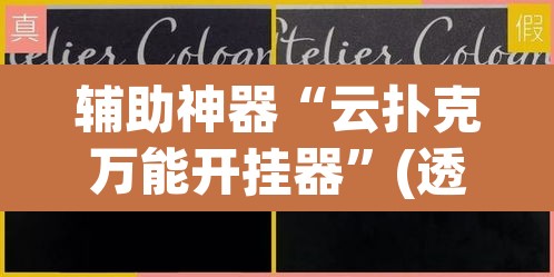 辅助神器“云扑克万能开挂器”(透视挂)辅助透视教程