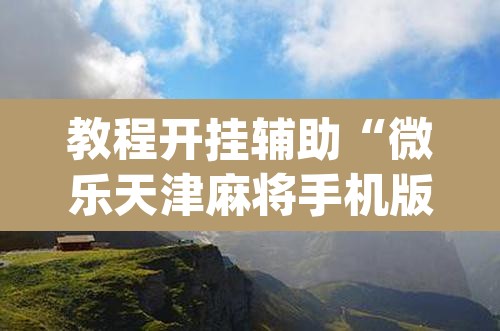 教程开挂辅助“微乐天津麻将手机版必胜秘籍”(透视挂)辅助透视教程