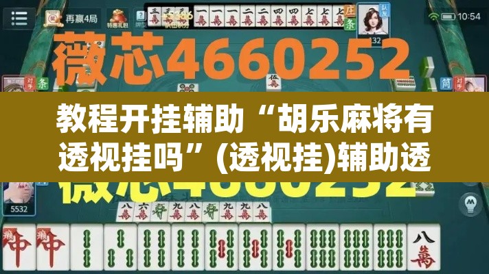 教程开挂辅助“胡乐麻将有透视挂吗	”(透视挂)辅助透视教程