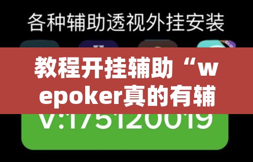 教程开挂辅助“wepoker真的有辅助吗”(透视挂)辅助透视教程