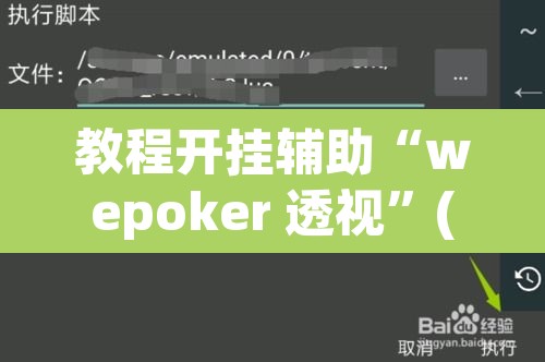 教程开挂辅助“wepoker 透视	”(透视挂)辅助透视教程