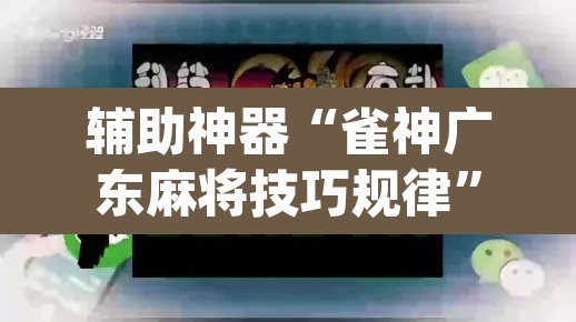 辅助神器“雀神广东麻将技巧规律”(透视挂)辅助透视教程