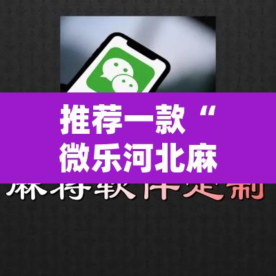 推荐一款“微乐河北麻将助赢神器购买”(透视挂)辅助透视教程
