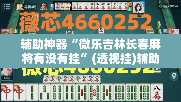 辅助神器“微乐吉林长春麻将有没有挂”(透视挂)辅助透视教程