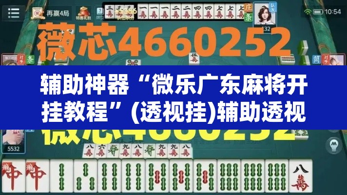 辅助神器“微乐广东麻将开挂教程”(透视挂)辅助透视教程