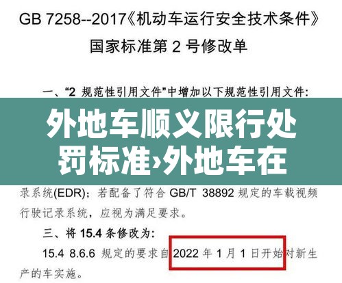 外地车顺义限行处罚标准›外地车在北京顺义限行时间和范围
