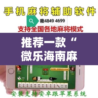 推荐一款“微乐海南麻将开挂应用”(透视挂)辅助透视教程
