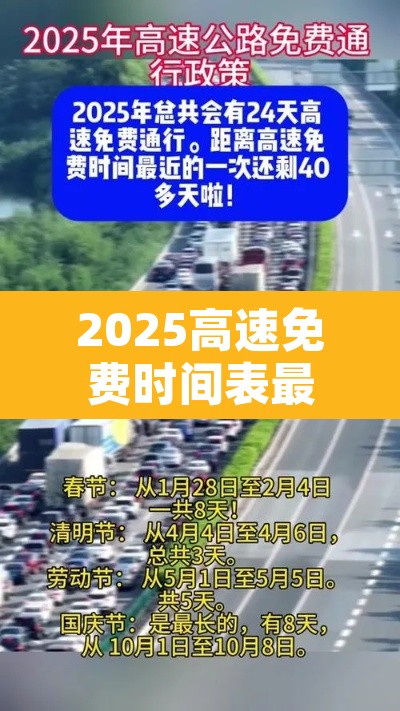 2025高速免费时间表最新公布:如何领取5000公里免费高速卡 2025高速免费时间表最新公布:如何领取5000公里免费高速卡