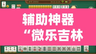 辅助神器“微乐吉林麻将万能开挂器免费”(透视挂)辅助透视教程