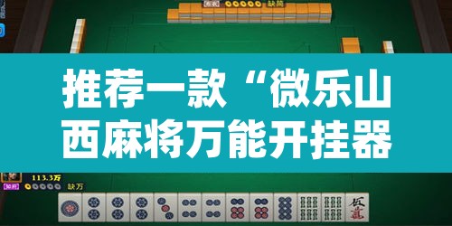 推荐一款“微乐山西麻将万能开挂器免费	”(透视挂)辅助透视教程