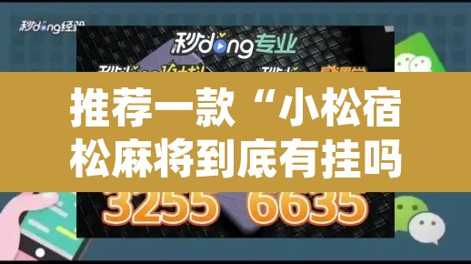 推荐一款“小松宿松麻将到底有挂吗	”(透视挂)辅助透视教程