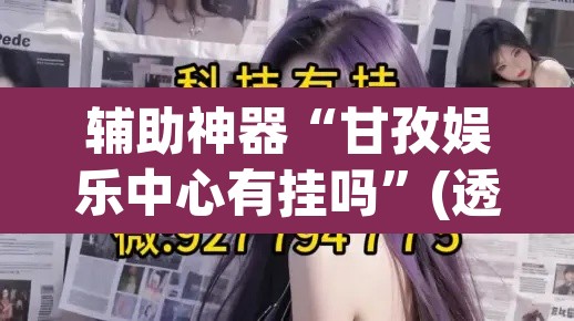 辅助神器“甘孜娱乐中心有挂吗	”(透视挂)辅助透视教程