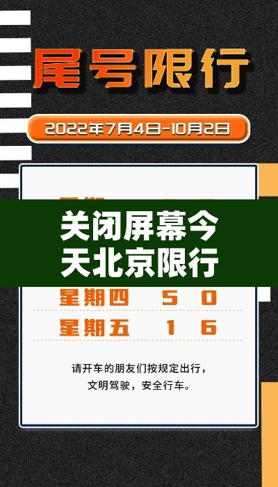 关闭屏幕今天北京限行:看今天的北京限行 关闭屏幕今天北京限行:看今天的北京限行