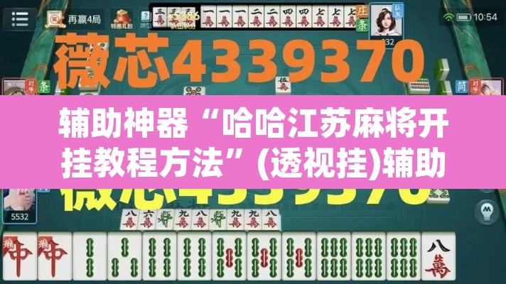 辅助神器“哈哈江苏麻将开挂教程方法”(透视挂)辅助透视教程