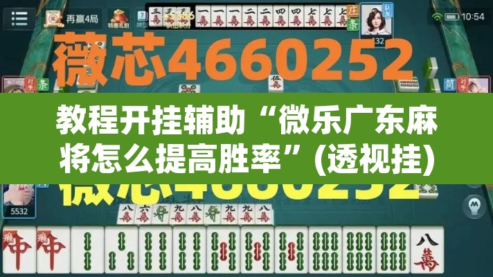 教程开挂辅助“微乐广东麻将怎么提高胜率	”(透视挂)辅助透视教程