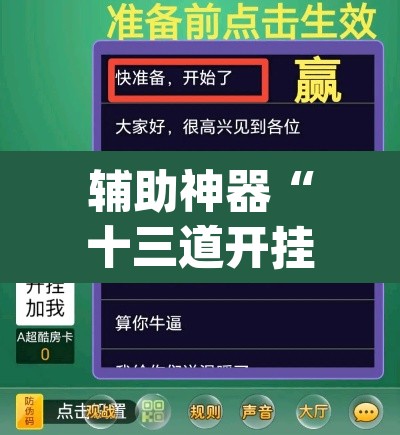 辅助神器“十三道开挂辅助软件”(透视挂)辅助透视教程