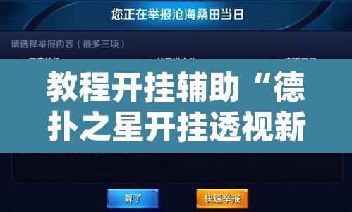 教程开挂辅助“德扑之星开挂透视新款”(透视挂)辅助透视教程