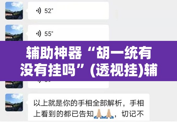 辅助神器“胡一统有没有挂吗”(透视挂)辅助透视教程