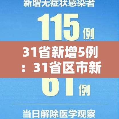 31省新增5例:31省区市新增5例本土确诊病例 31省新增5例:31省区市新增5例本土确诊病例