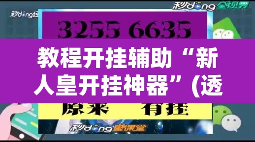 教程开挂辅助“新人皇开挂神器”(透视挂)辅助透视教程