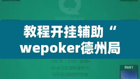教程开挂辅助“wepoker德州局有挂吗”(透视挂)辅助透视教程