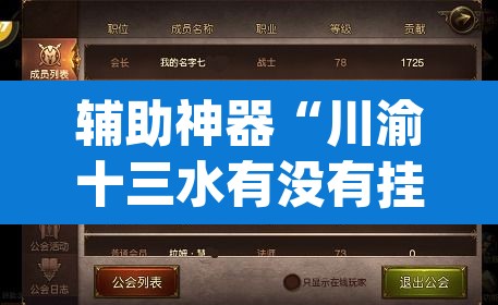 辅助神器“川渝十三水有没有挂辅助”(透视挂)辅助透视教程