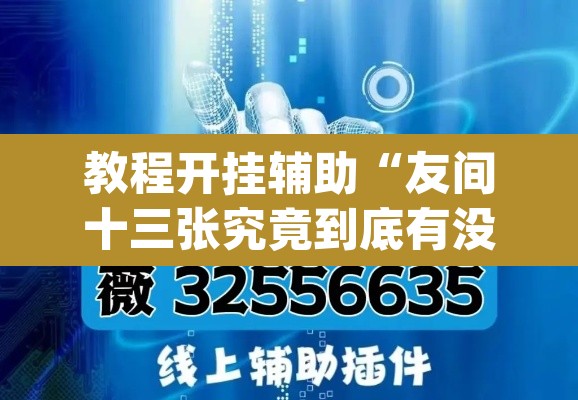教程开挂辅助“友间十三张究竟到底有没有挂	”(透视挂)辅助透视教程