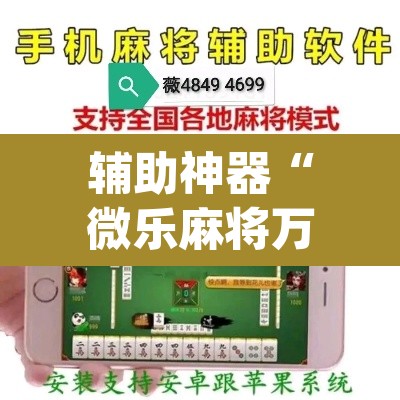 辅助神器“微乐麻将万能开挂器”(透视挂)辅助透视教程