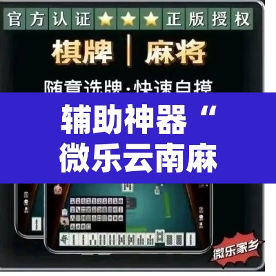 辅助神器“微乐云南麻将小程序开挂	”(透视挂)辅助透视教程