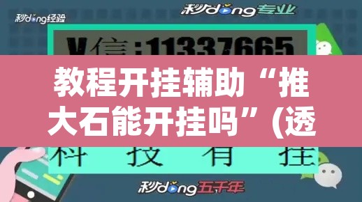 教程开挂辅助“推大石能开挂吗”(透视挂)辅助透视教程