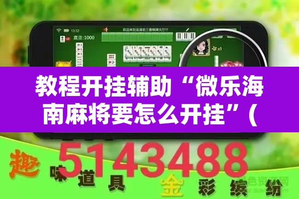 教程开挂辅助“微乐海南麻将要怎么开挂”(透视挂)辅助透视教程