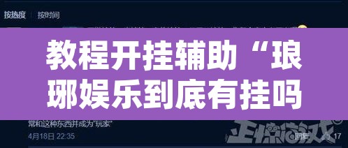 教程开挂辅助“琅琊娱乐到底有挂吗”(透视挂)辅助透视教程