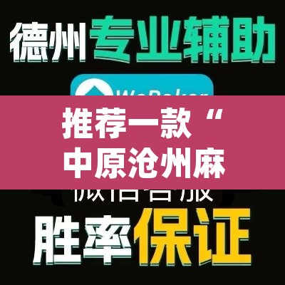 推荐一款“中原沧州麻将有挂吗	”(透视挂)辅助透视教程