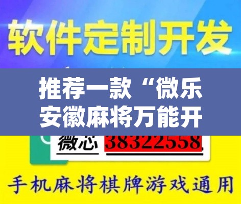 推荐一款“微乐安徽麻将万能开挂器”(透视挂)辅助透视教程