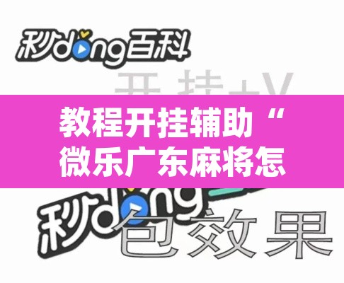 教程开挂辅助“微乐广东麻将怎么提高胜率”(透视挂)辅助透视教程