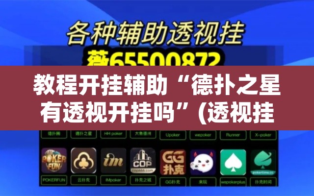 教程开挂辅助“德扑之星有透视开挂吗	”(透视挂)辅助透视教程