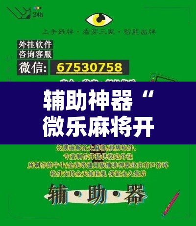 辅助神器“微乐麻将开挂器通用版”附辅助神器开挂脚本详细步骤