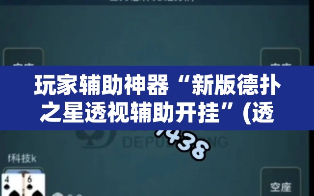 玩家辅助神器“新版德扑之星透视辅助开挂”(透视)其实确实有挂