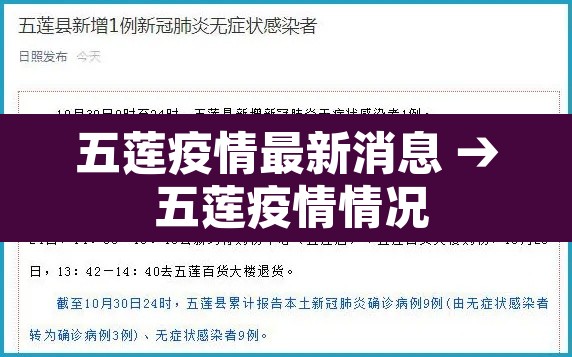 五莲疫情最新消息 → 五莲疫情情况