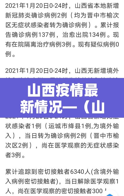 山西疫情最新情况—(山西疫情最新消息2021年) 山西疫情最新情况—(山西疫情最新消息2021年)