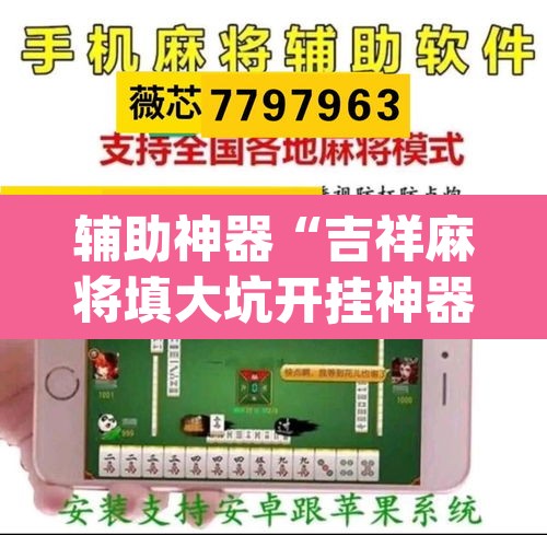 辅助神器“吉祥麻将填大坑开挂神器下载”(透视)其实确实有挂