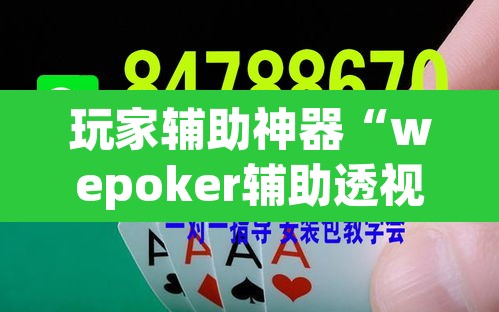 玩家辅助神器“wepoker辅助透视软件”(透视)其实确实有挂