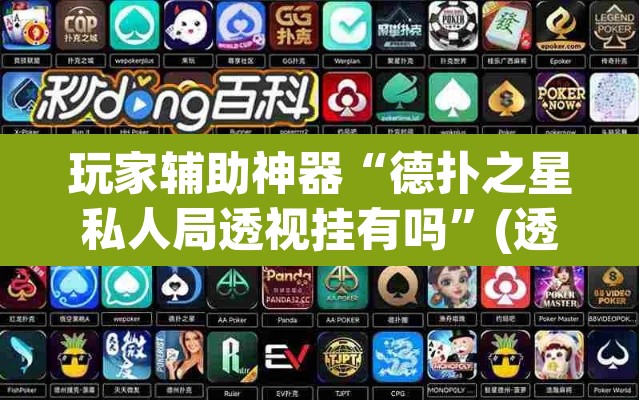 玩家辅助神器“德扑之星私人局透视挂有吗”(透视挂)辅助透视教程