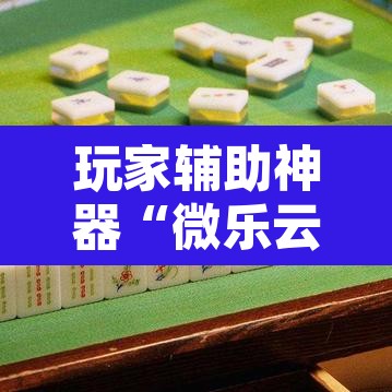 玩家辅助神器“微乐云南麻将万能开挂器”其实确实有挂