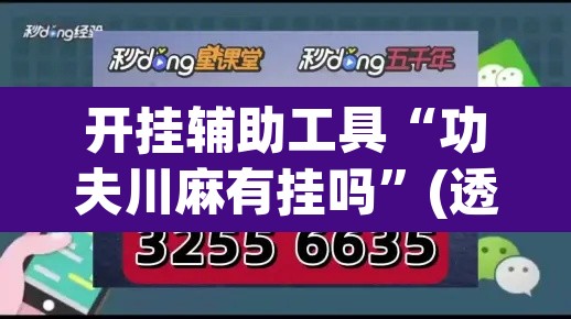 开挂辅助工具“功夫川麻有挂吗	”(透视)其实确实有挂