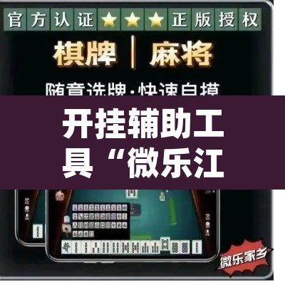 开挂辅助工具“微乐江苏麻将有挂吗”(透视挂)辅助透视教程