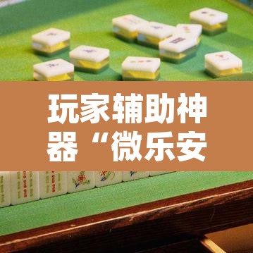 玩家辅助神器“微乐安徽麻将开挂神器下载	”开挂辅助脚本+详细开挂安装教程
